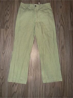 H&M Pale Green Cotton Blend Chinos